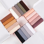 4 PCS Muslim Women Soft Premium Solid Chiffon Hijab Scarves Shawl Long Scarf Wrap Scarves with Gift Box (Mix color C)