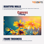 VIBECRAFTS Canvas Paintings for Living Room Drawing Room Beautiful Wall Painting of Mexican Sunflower Fitted with Wooden Frame for Home|Office|Gift(PTVCH_2292NV)