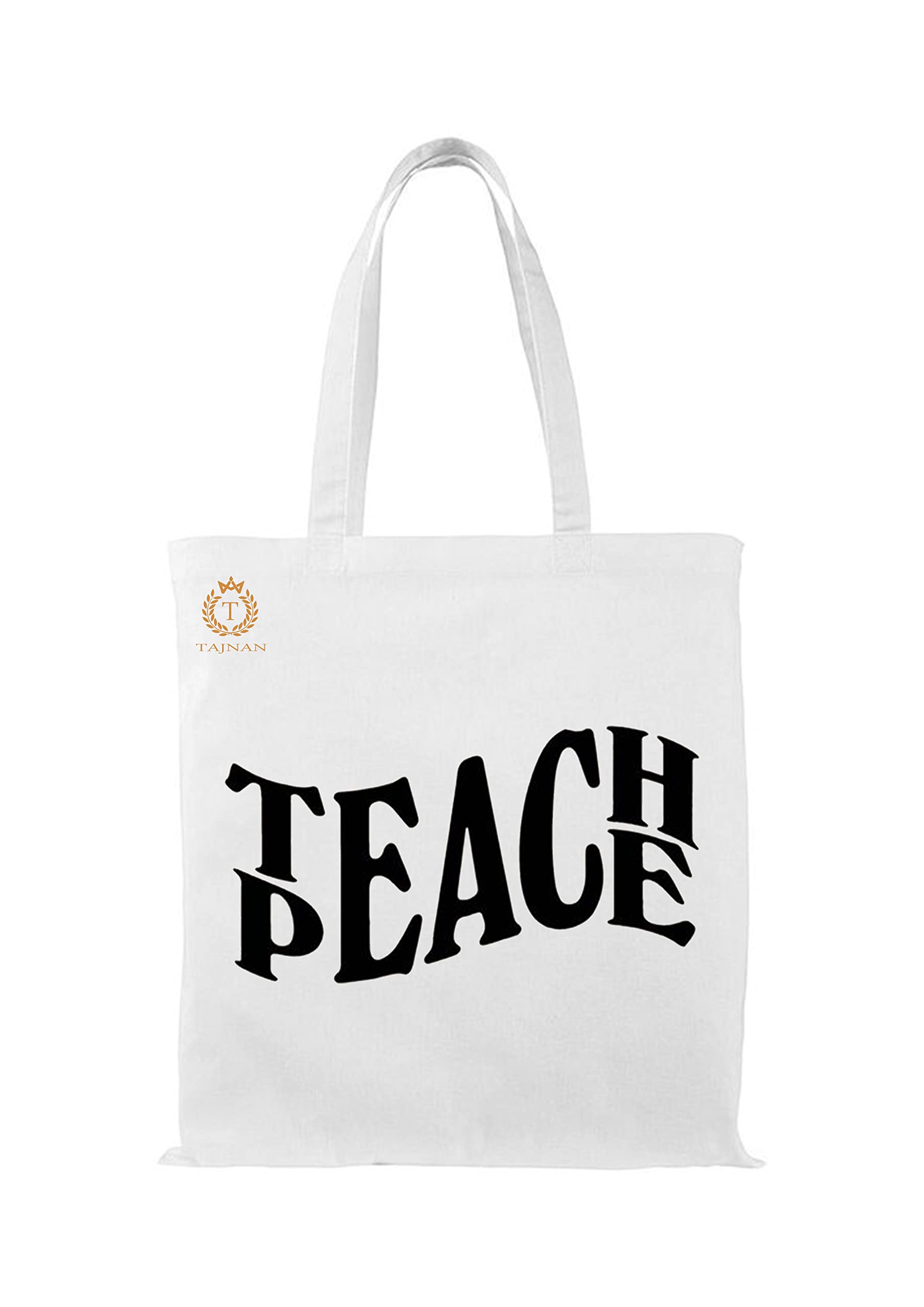 TAJNAN Reusable Tote Bag - 100% Organic Cotton Grocery Bags | Eco-friendly, Multi-purpose | Sturdy Canvas Bag for 15kgs | Multiple Stylish Designs, Valentine's Gift