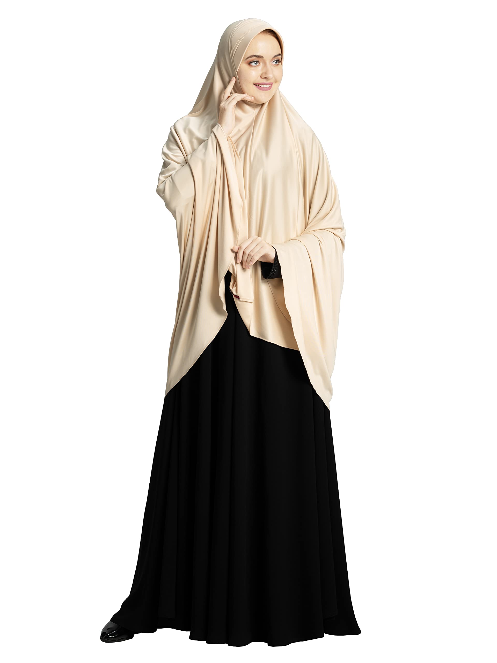 Mehar Hijab's Modest Women's Long Hijab iCRA Feel Good Fabric ZAKIA HIJAB (Wheat, Large)