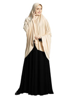 Mehar hijab Women's Poly Cotton Modest Long Hijab iCRA Feel Good Fabric ZAKIA HIJAB (Wheat, X-Large)
