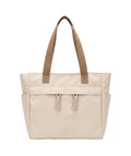 KSAIBINID College Tote Bag for Women, Japanese Style Minimalist White Shoulder Handbag for Daily Commute and Shopping, Casual Purse for Girls