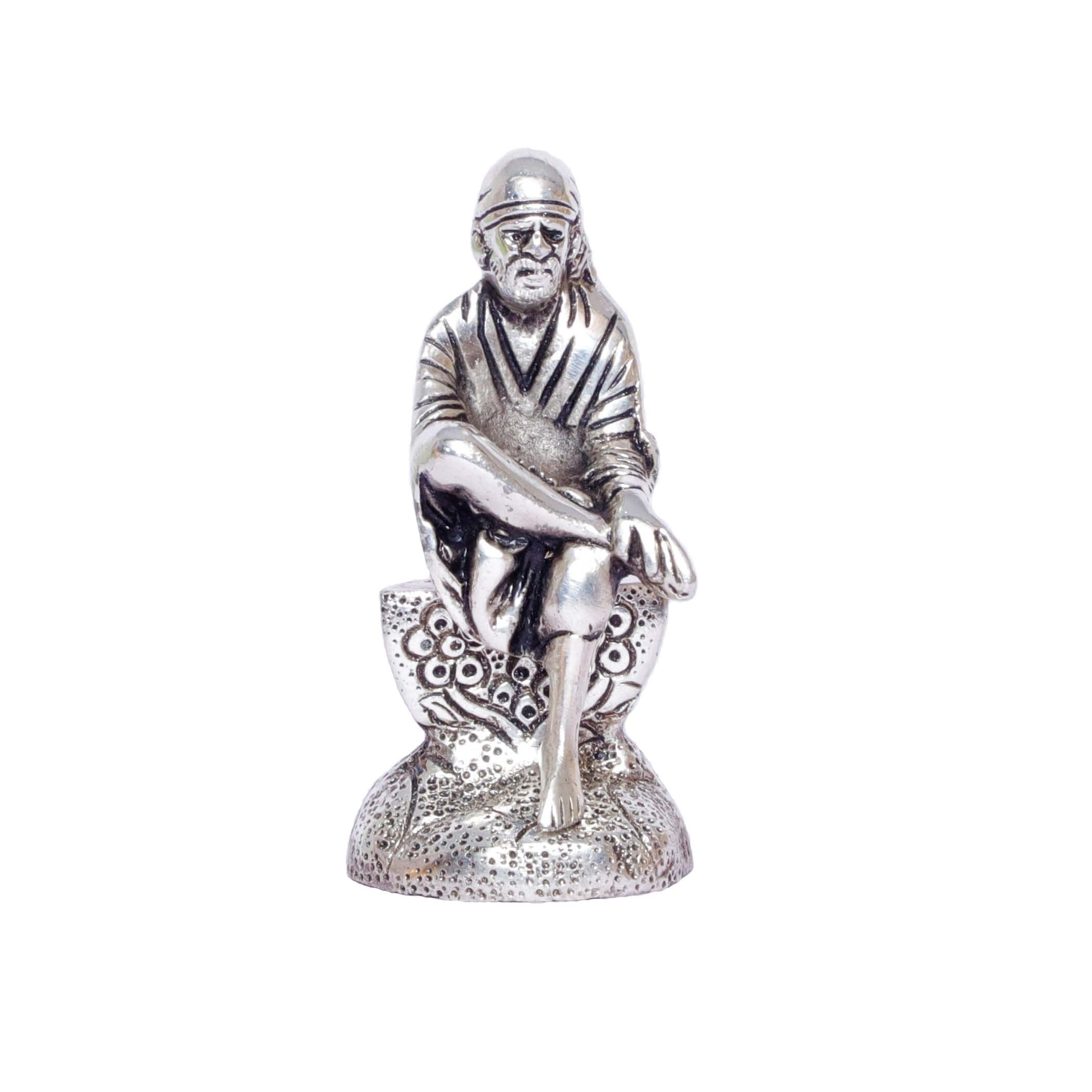 KridayKraft Shirdi Sai Baba Statue Idol Showpiece for Car Dashboard & Home,Office,Table Decorative Gift Article,Religious Showpiece