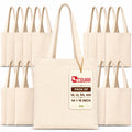 COVIRA 14x16 Inch Plain Cotton Tote Bag | 10 Pcs |100% Organic Reusable 200 GSM Cotton Handbag for Shopping, Daily Use, Grocery, Craft Diy Painting and Storage