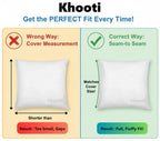 Khooti Jute Cushion Cover | 16x16 | Orange | Set of 1 | Throw Pillow Cover for Couches, Chairs, Sofas, Beds, Coffee Tables, Living Rooms, Bedrooms, Modern Boho Design