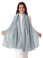 Beau Design Scarf, Lightweight Shawl Wrap for Women, Multiple Colours Available (Light Gray)