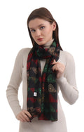 EH 100% Pure Mulberry Silk Scarf for Women, head scarf, neck scarf, hair scarf, digital printed long (22 X 72) (MC 42)