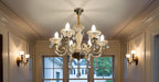 swanart Chandelier Modern K9 Crystal Chandelier Lighting, Clear Crystal Ceiling Light Fixture Pendant Lamp for Dining Room Bathroom Bedroom Livingroom