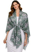 VIC Cotton Modal Digital Print Scarf for Women | Digital Print Designer Stole | Soft Lightweight Luxury Wrap | Premium Cotton Modal Blend | 55 x 170 cm | VIC-SM-DP5517 (Soft green floral)