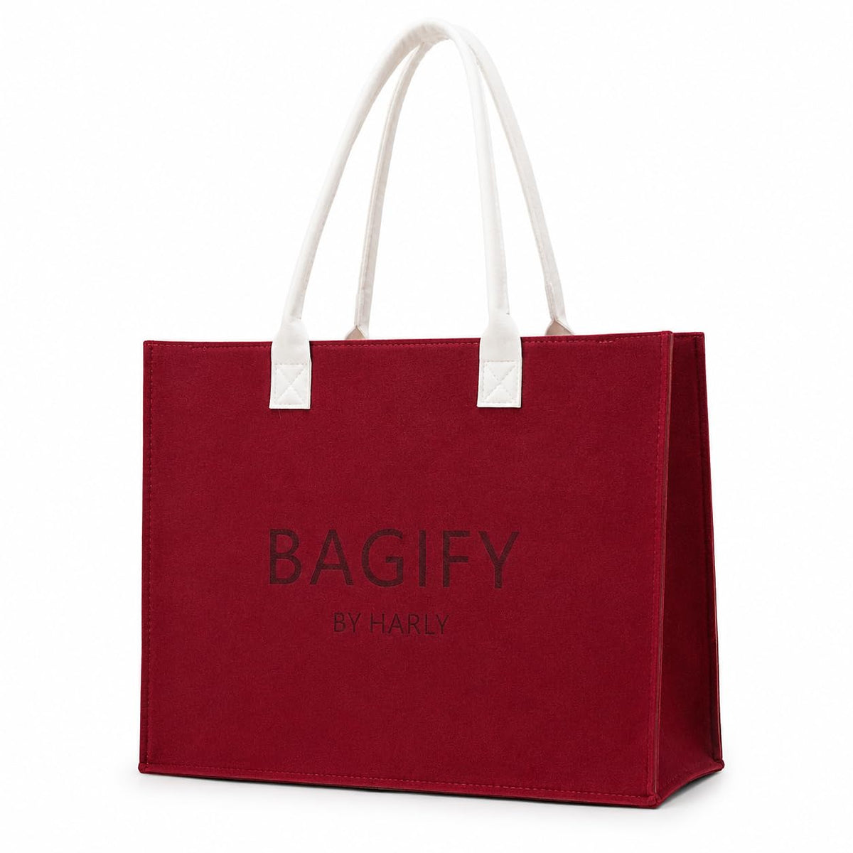 SAVNKITA Bagify by Harly Premium Felt Tote Bag for Shopping & Office,Maroon