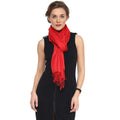 Pashtush Women's Wool Self Reversible Stole Check Design, Silk-Soft Wool, Scarfs, Shawls, Stoles, Wraps (size 70 x 200 cm)