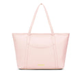 Caprese Jimny Horizontal 16 Inch Laptop Compatible Large Tote Bag for Women with Comfortable Straps | Stylish Shoulder & Handheld Bag | Multi-Compartment Design for Work, Travel (Powder Pink)