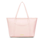 Caprese Jimny Horizontal 16 Inch Laptop Compatible Large Tote Bag for Women with Comfortable Straps | Stylish Shoulder & Handheld Bag | Multi-Compartment Design for Work, Travel (Powder Pink)