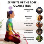 Crystal Divine Rose Quartz Crystal Tree Handmade Home Decor Items Crystal Bonsai Tree Showpiece for Home Decor Vastu Gift Items for Home Decoration Hall Decoration Items Healing Crystals Tree Gifts