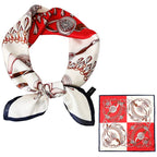 PALAY Red Satin Scarf for Women, Silk Feeling, 23 × 23 Inches