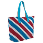 earthsave All Purpose Tote Bags | Printed Organic Multipurpose Cotton Bags | Cute Hand Bag for Girls | Best for College, Travel | Reusable Shopping Bag | Eco-Friendly Tote Bags (Red & Blue)