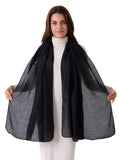 Beau Design Scarf, Lightweight Shawl Wrap for Women, Multiple Colours Available (Black)