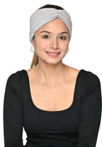 The Headscarves Bamboo Viscose Beautiful Gathered Headband For Women's (SS411_ASH)