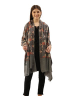 Pashmoda Women Bahaar Pure Wool Aari Embroidered Shawl (Size : 101X203 CM)