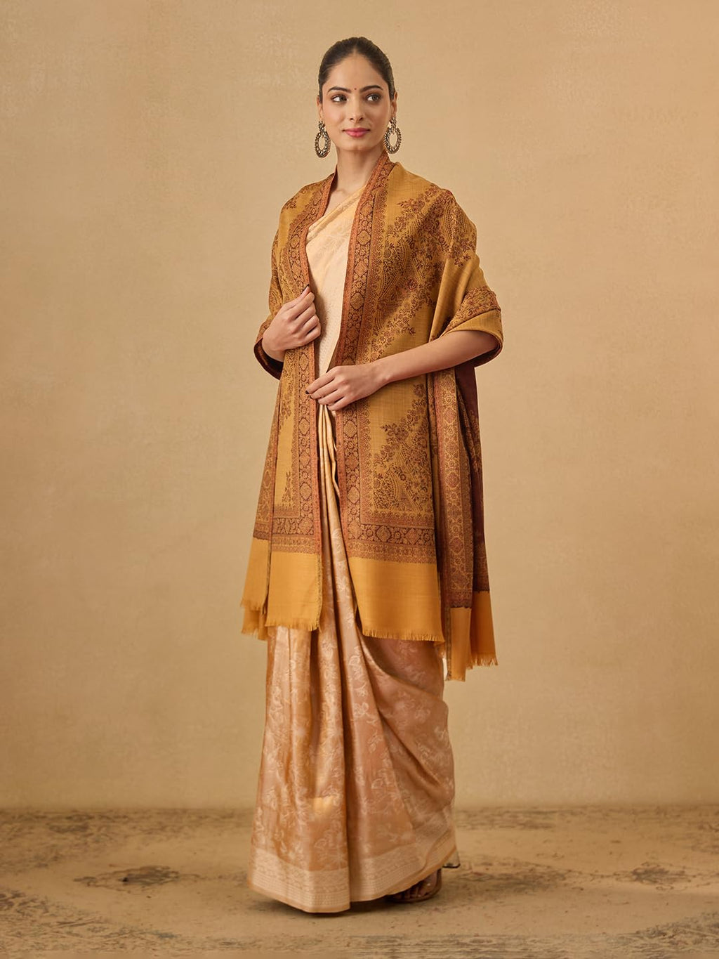 Pashmoda Women Kohsar Kashmiri Jamawar Woven Design Shawl (Size: 40x80in, 101x203cm) SECS53