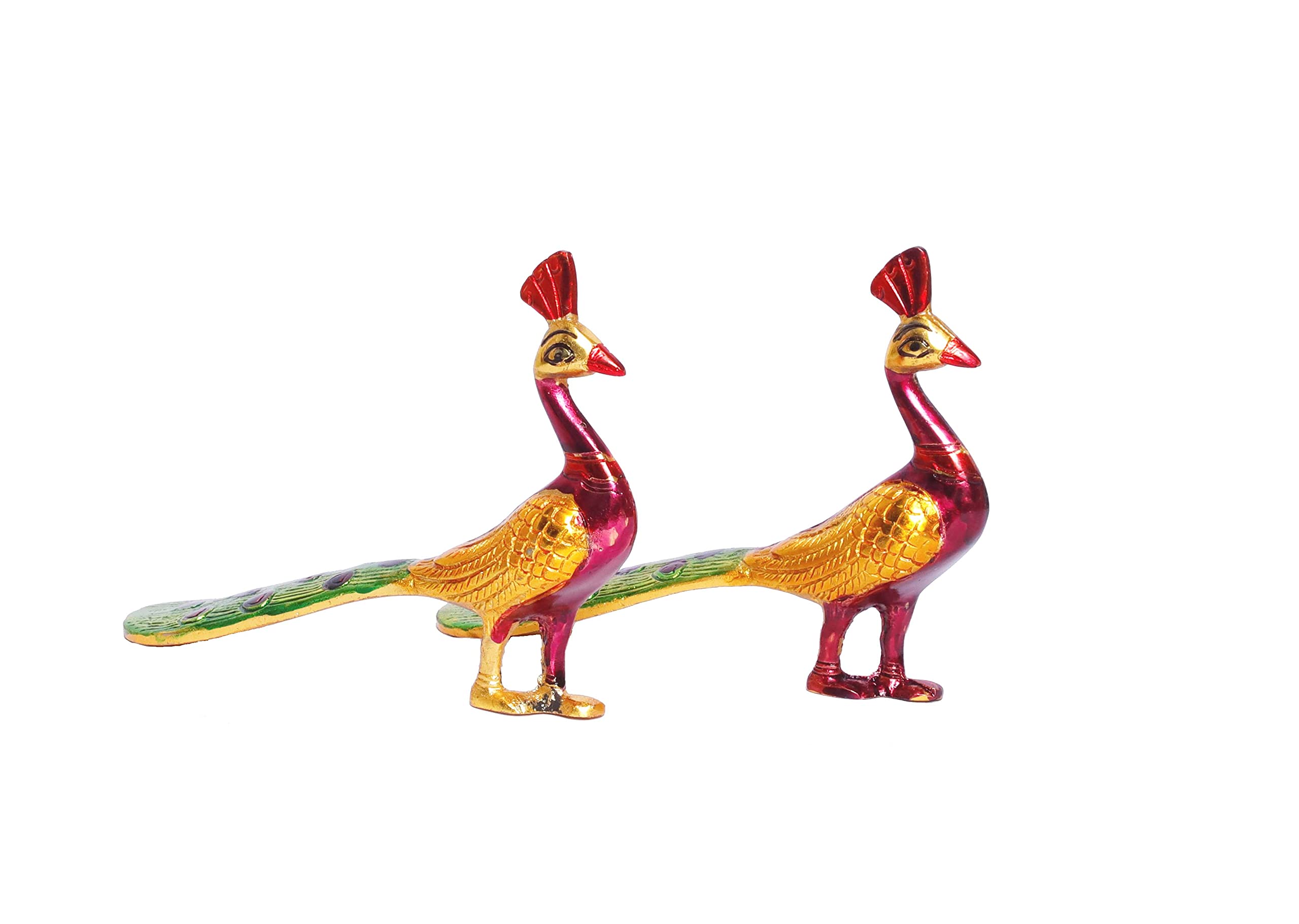 KridayKraft Peacock Metal Statue,Lovers Peacock Couple Pair Showpiece Statue for Home,Office Decor, Romantic Gift to Boyfriend,Girlfriend,Animal Showpiece Figurines...