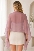 YOUR SMILE for Women Lightweight Breathable Solid Color Soft Chiffon Long Fashion Scarves Sunscreen Shawls (Taro)