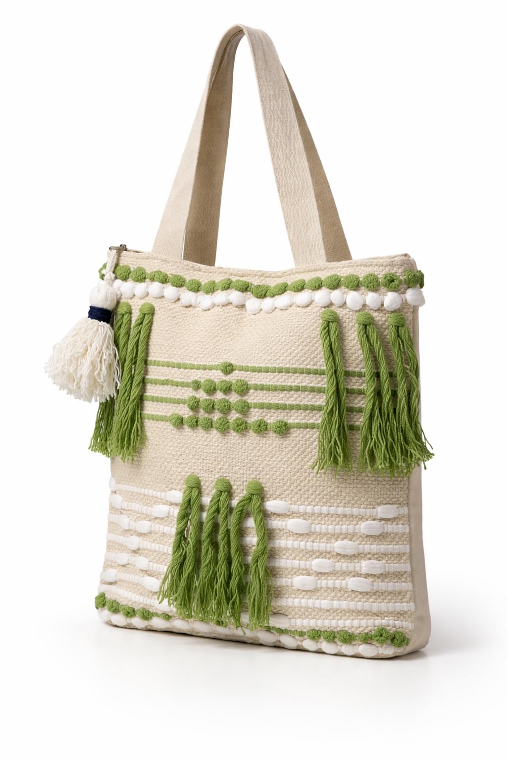 Handmade Cotton Boho Tote Bag for Women | Daily Shoulder Bag | 14x14