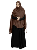 Mehar Hijab's Modest Women's stylish Drip Drop Texture Soft feel good fabric Ulema DD Side Slit & Tie Hijab (Cocco, XX-Large)