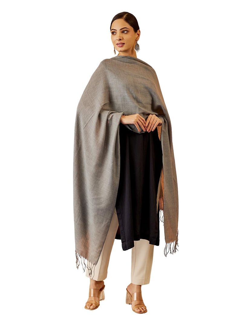 Pashmoda Women Rahmat Fine Wool Melange Stole (Size 28x80 Inches)