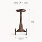 Helios Pyrr Imperial Column Candle Stand - Antique Copper | Luxury Metal Candle Holder Set for Home, Living Room & Gifts | Modern Decorative Centerpiece