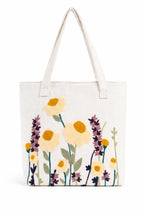 ABSTRACT INDIA Handcrafted Shoulder Tote Bag with Zipper Closure | Cotton Canvas Breathable fabric | Travel, Office, College & Daily Use Tote Bag for Women