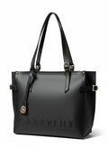 Carrylux Women's Soft PU Tote Bag | Large Single Compartment Shoulder Handbag with Adjustable Strap | Office, College & Casual (Black)