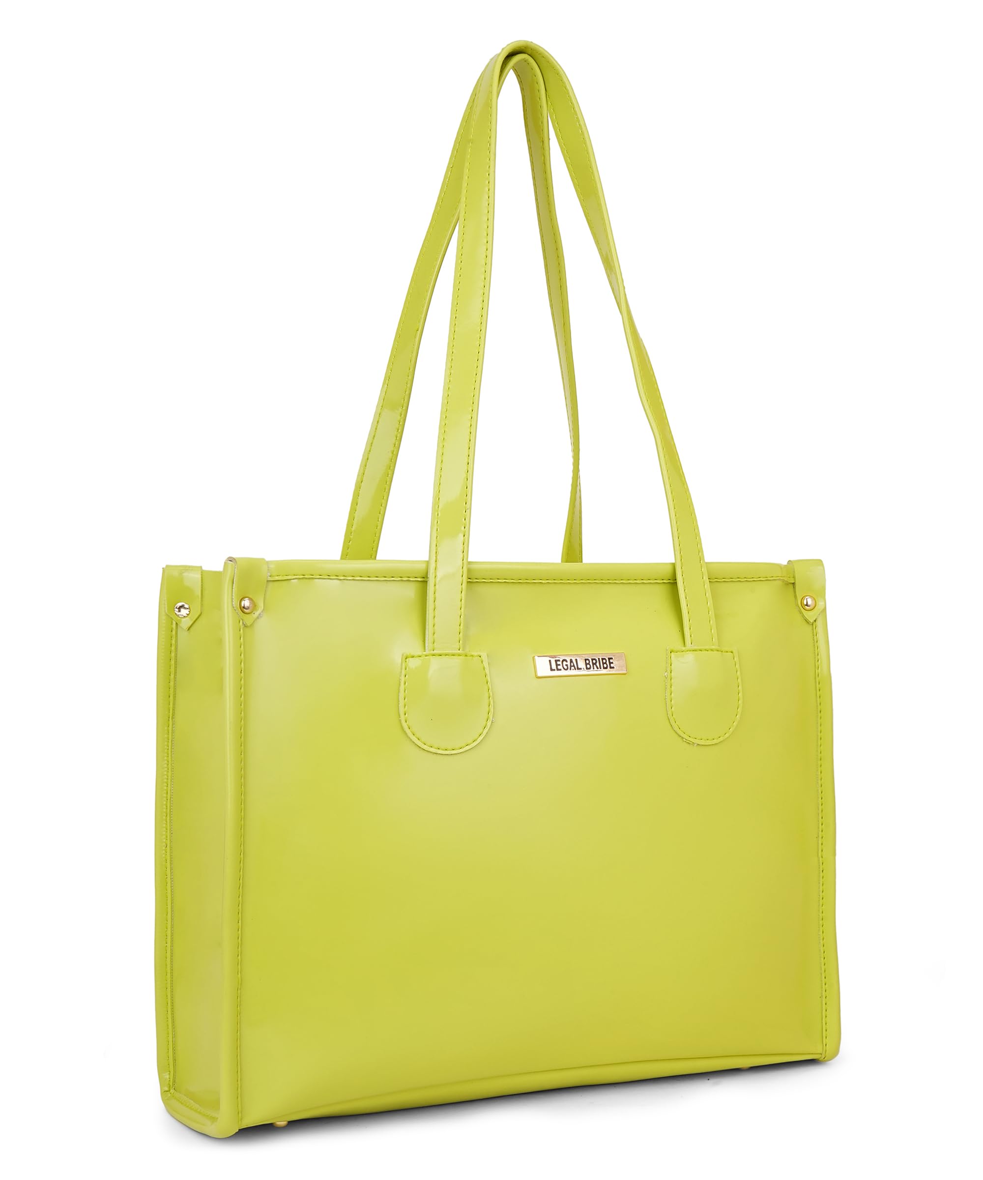 LEGAL BRIBE Textured Tote bag (Glossy Light Green)