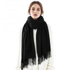 Clothirily Womens Winter Scarf, Fashion Cashmere Feel Plaid Scarfs for Women, Pashmina Shawls and Wraps, Long Blanket Scarf
