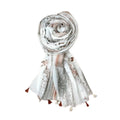 FAHABO Scarf Woman Floral Print Premium Mal Mal Textured Cotton Scarves with Tassels | Hijab Scarf | Headscarf | Neck Scarf | Stoles | Wraps | Size 71 L x 33 W (Elegance Grey, Brown)