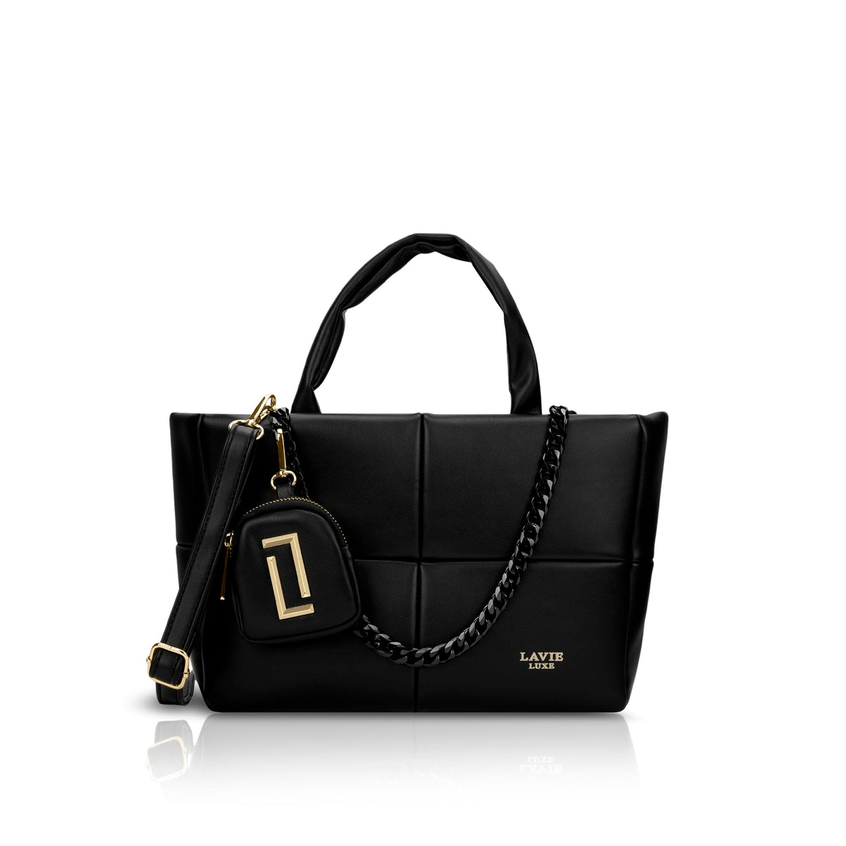 Lavie Luxe Women's Puff Tote Handbag | Tote Bag for Work | Ladies Purse | Stylish Shoulder Bag | Gift for Women