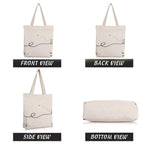 Half Moon Canvas Tote Bag Aesthetic Reusable Cotton Bags for Women Ladies Girls for School, College, Office, Travel Large Printed Design Eco-Friendly Shopping Bag for Everyday Use (Frog & Bee)