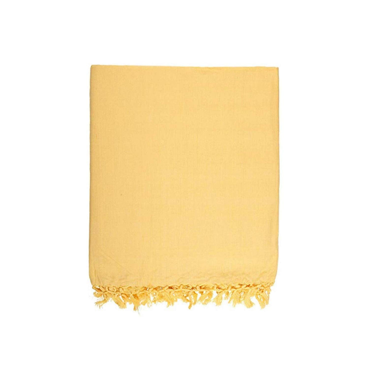 DESI DHANG Organic Cotton Bhagalpuri Silky Extra Soft Feel Chadar- Yellow (Size 240 x 130 cm) skinfriendly| TC - 250 Kafalo