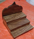 Tukai Wooden Folding Sinhasan for Pooja, Traditional Temple Decor, 40.6x25.4x25.4 cm, Brown
