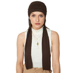 The Headscarves Women's Bamboo Viscose Prana Scarf For Hair Loss Chemo (HS131_Brown)