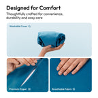 Frido Wedge Plus Cushion Cover | Ultrasoft, Breathable & Cool Pillow Cover | Aesthetic Pillow Cover for Home | Durable & Machine-Washable | Teal Blue