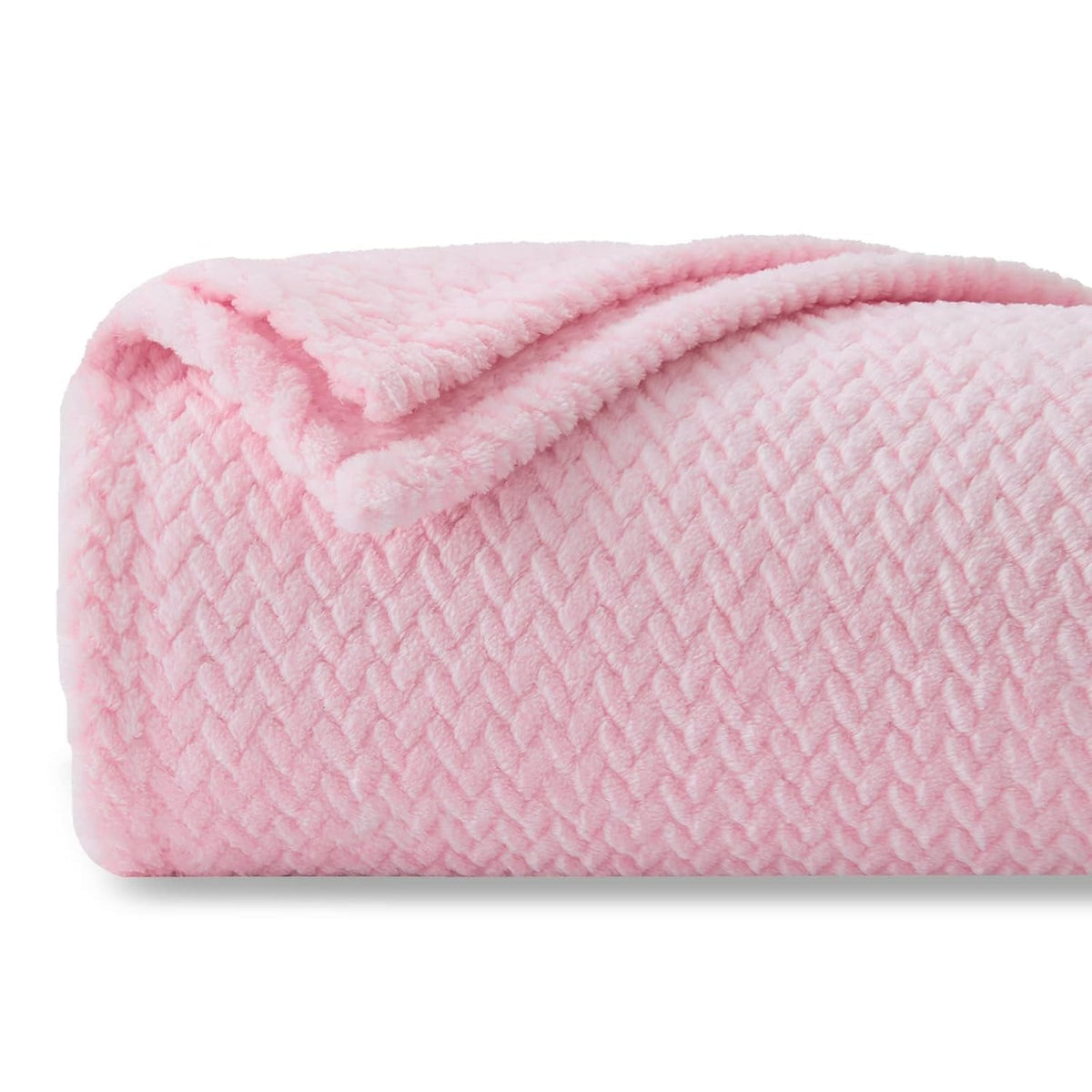 BSB Home Polyester Premium Plush Double Blanket|300 GSM Lightweight Cozy Ultrasoft for Bed, Sofa, Travel & Camping| 230x220 cm |Peach| TC - 220 Kafalo