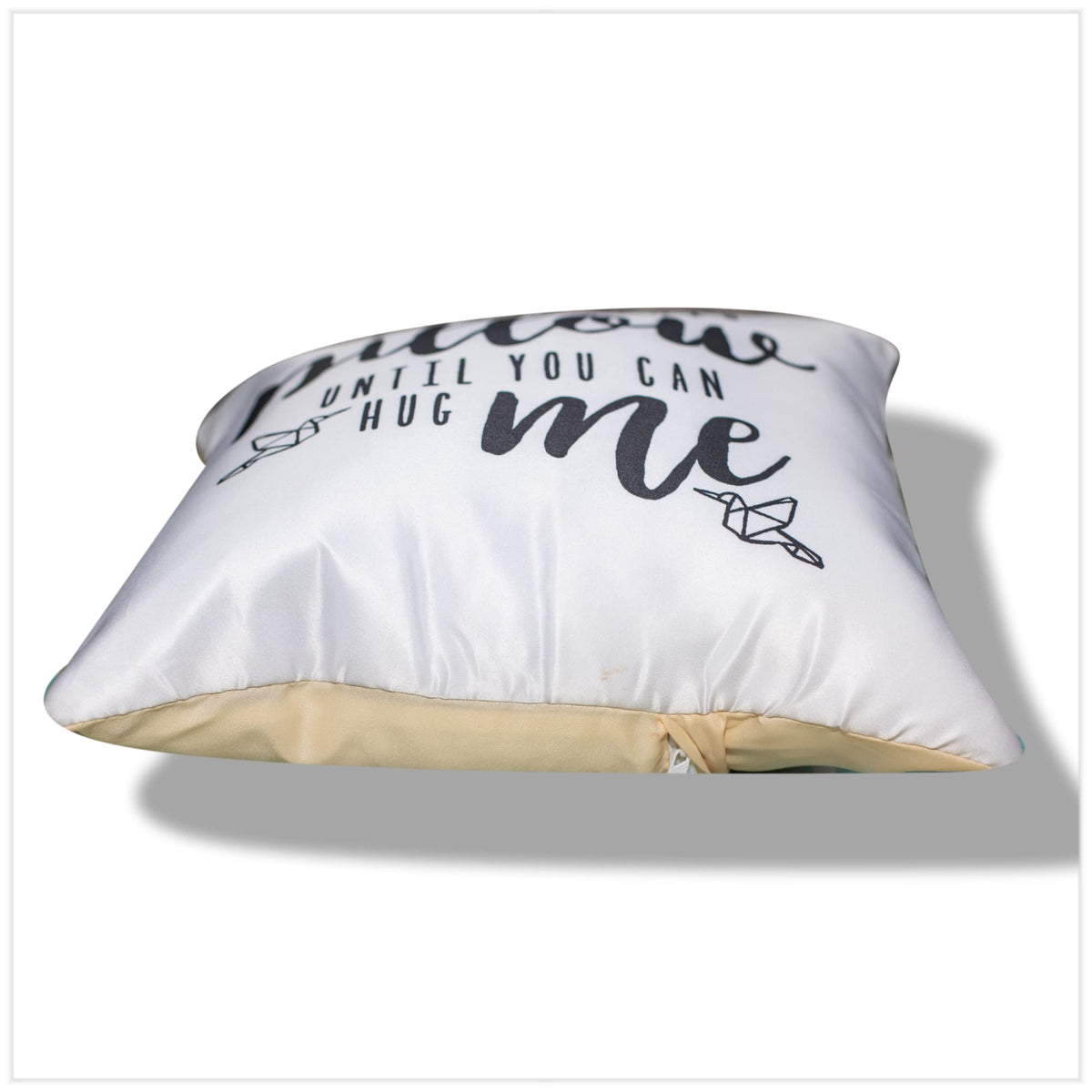 Vendola Gift for Girlfriend Boyfriend Hug This Pillow for Your Long Distance Relationship Printed Cushion Cover - Gift for Boyfriend Girlfriend (12X12 Inches, White)