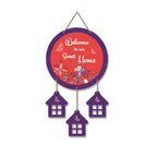 Artvibes Welcome To Our Sweet Home Wooden Wall Hanger for Gateway | Decor Hanging Ornaments | Door Quotes Hanging | Wall Poster | Wall Art Print | Gift Items for Home Decor | Wall Accent (WH_7203N)