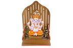 nexat Wooden Wall Mount Temple for Home Shop Office | Art and Craft Wooden Temple | Home Temple | Puja Mandir |Wall Hanging and Table Top Home Mandir Temple (Brown Color) (Brown)