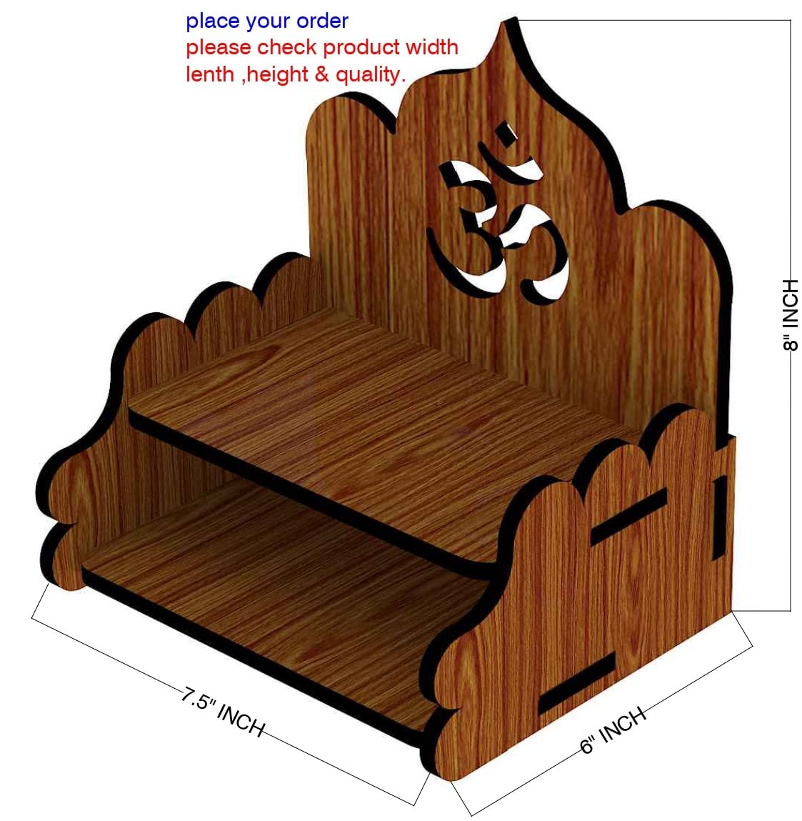 SSI Fully Handmade beautyfull Small Wooden Home and Office Temple/Pooja Mandir Pooja ghar