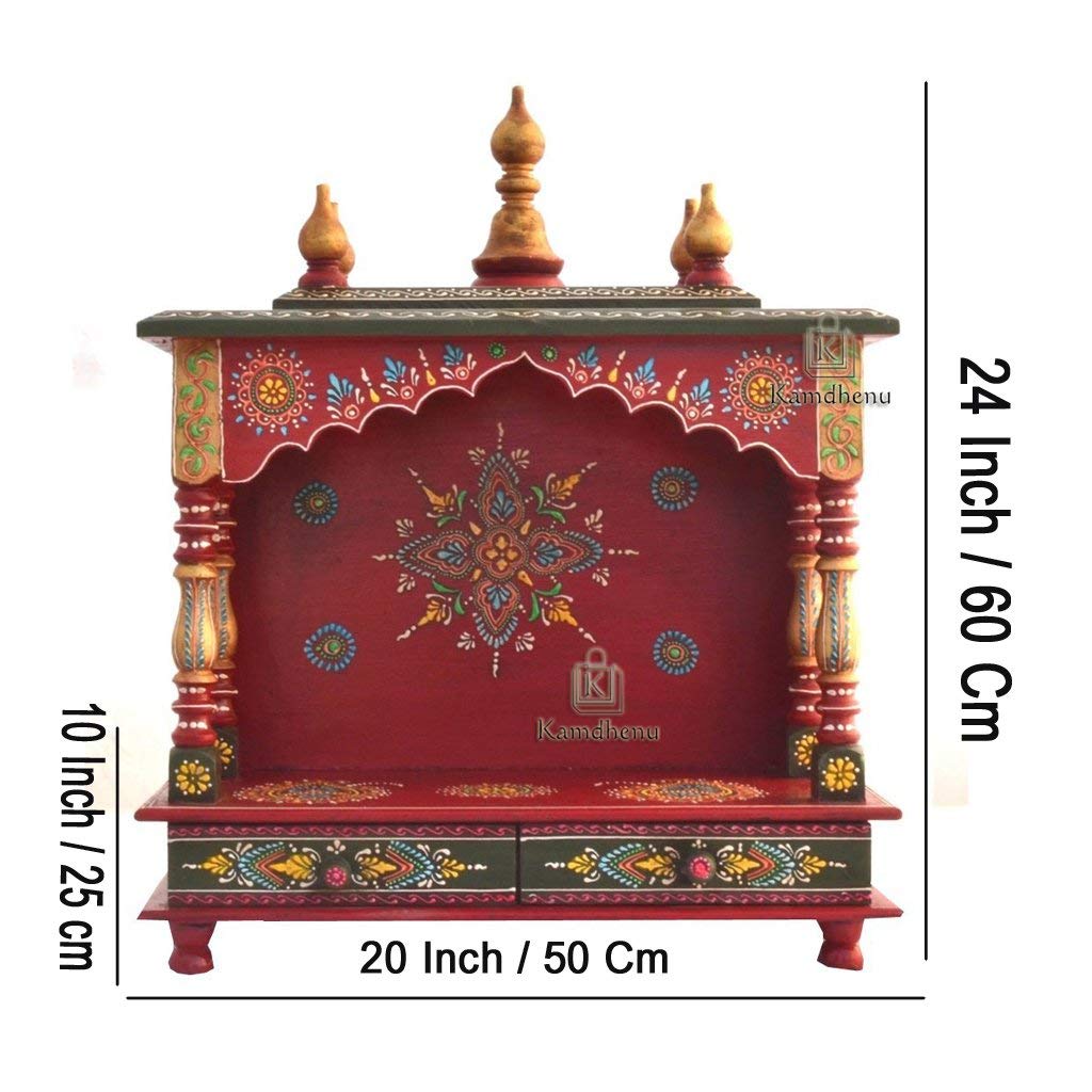 Kamdhenu Art and Craft Wooden Temple/Home Temple, 60 Cm