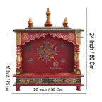 Kamdhenu Art and Craft Wooden Temple/Home Temple, 60 Cm