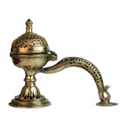 Artvarko Big Brass Dhuna Loban Burner Long Handle Dhooni Dhoop Dani Dhuni Decorative Antique lubandan, insence Burner, Incense Gift Items(LxBxH 9x4.5x8 Inches)