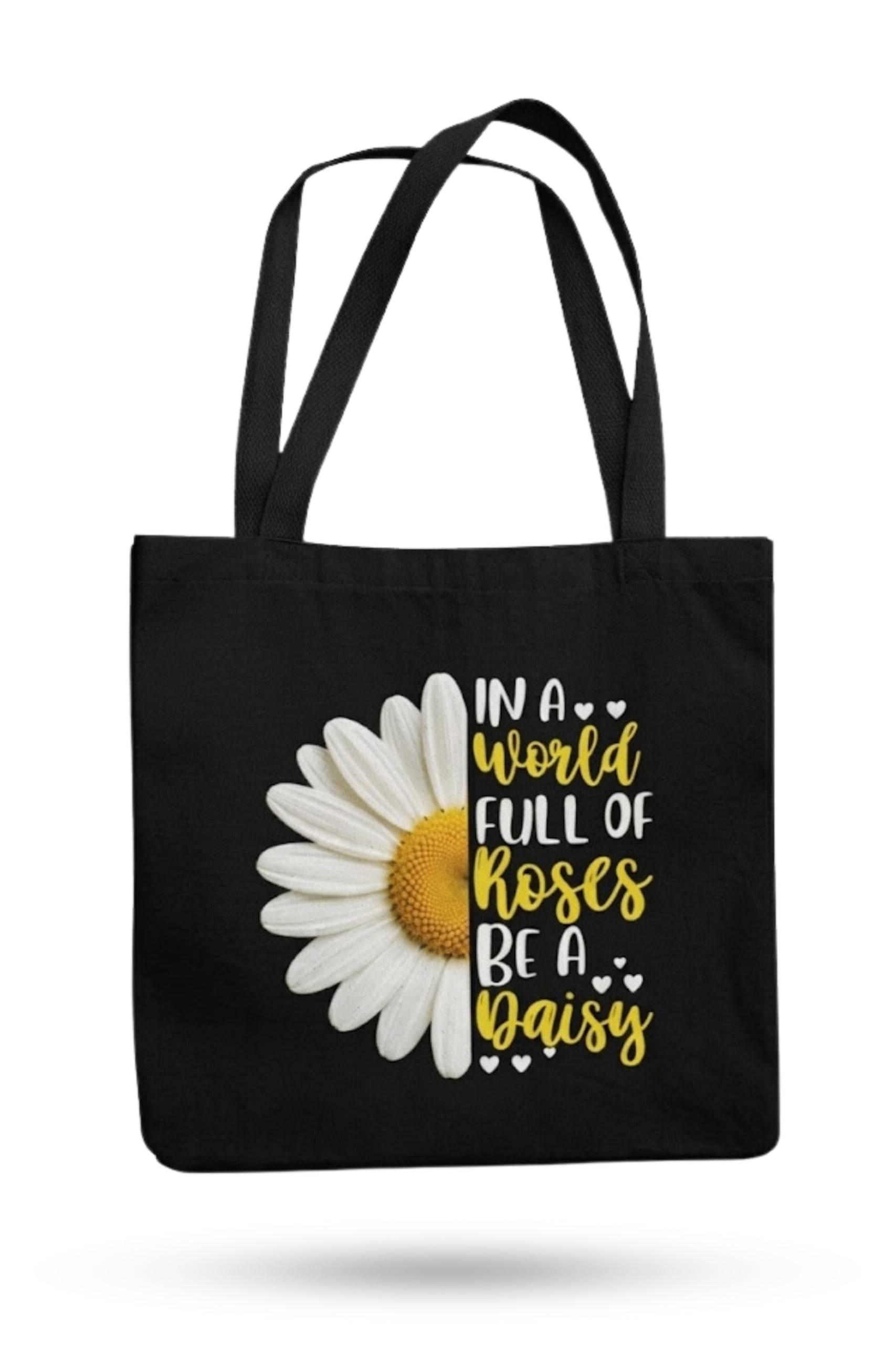 stilotee Women’s Cotton Canvas Tote Bag – Reusable Eco-Friendly Carryall with Traditional Ethnic Art Print | Large Aesthetic Handbag for College, Office, Shopping & Daily Use (DAISY)